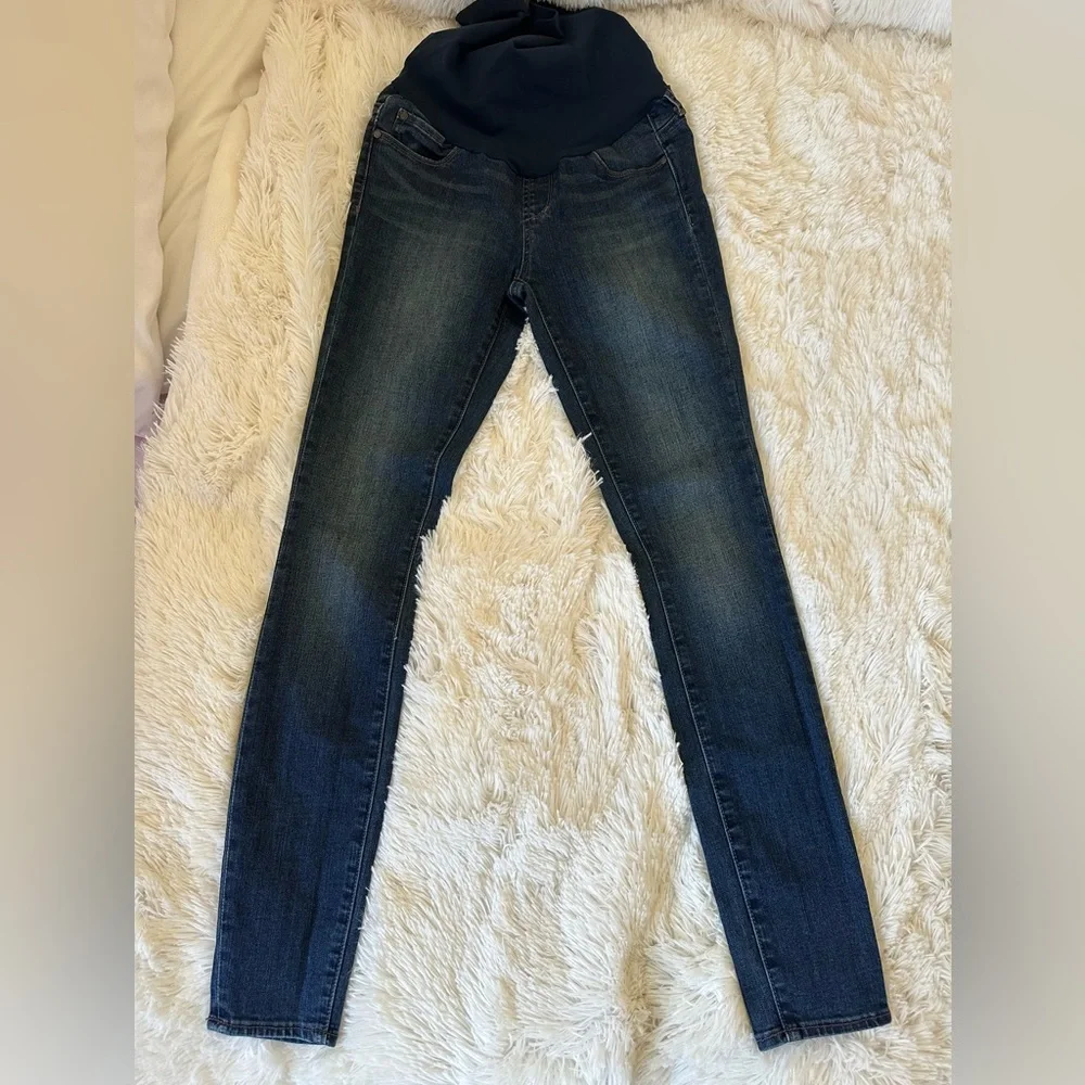 Articles of Society Maternity Blue Skinny Jeans Size: 25